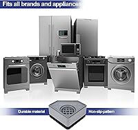 Vista 9 de 4Pcs Anti Vibration Pads for Washing Machine, Stops Washer Dryer Moving, Prevents Noise, Vibration Transfer, Antivibration Stabilizer Support Feet