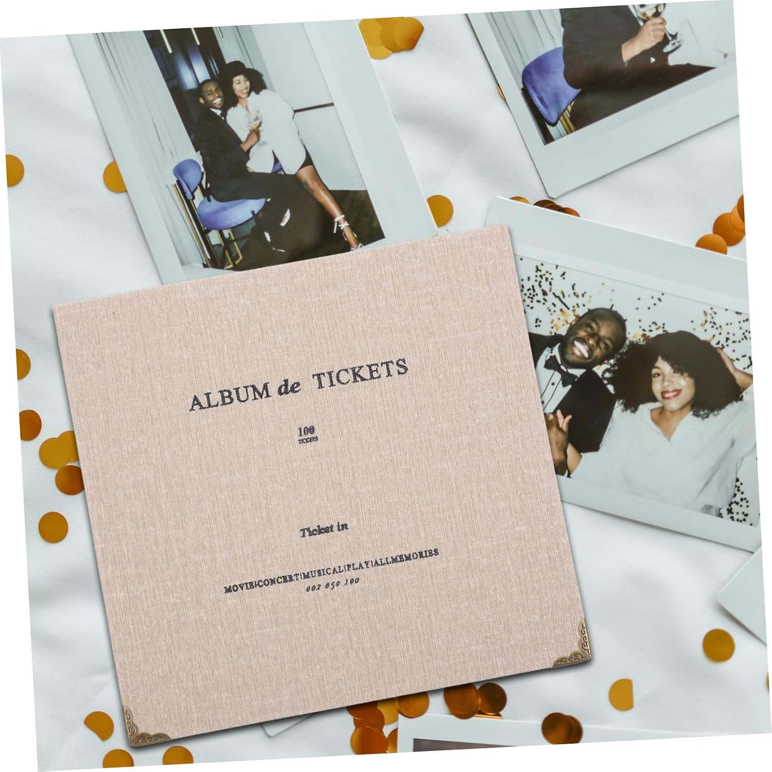 NUOBESTY Ticket Book Album Loose-Leaf Card Holder for Movie Plane and Train Tickets Cards Storage Album for Travel Souvenirs Memory Keepsakes 8.85 X 8.54 X 1.18 in image 4
