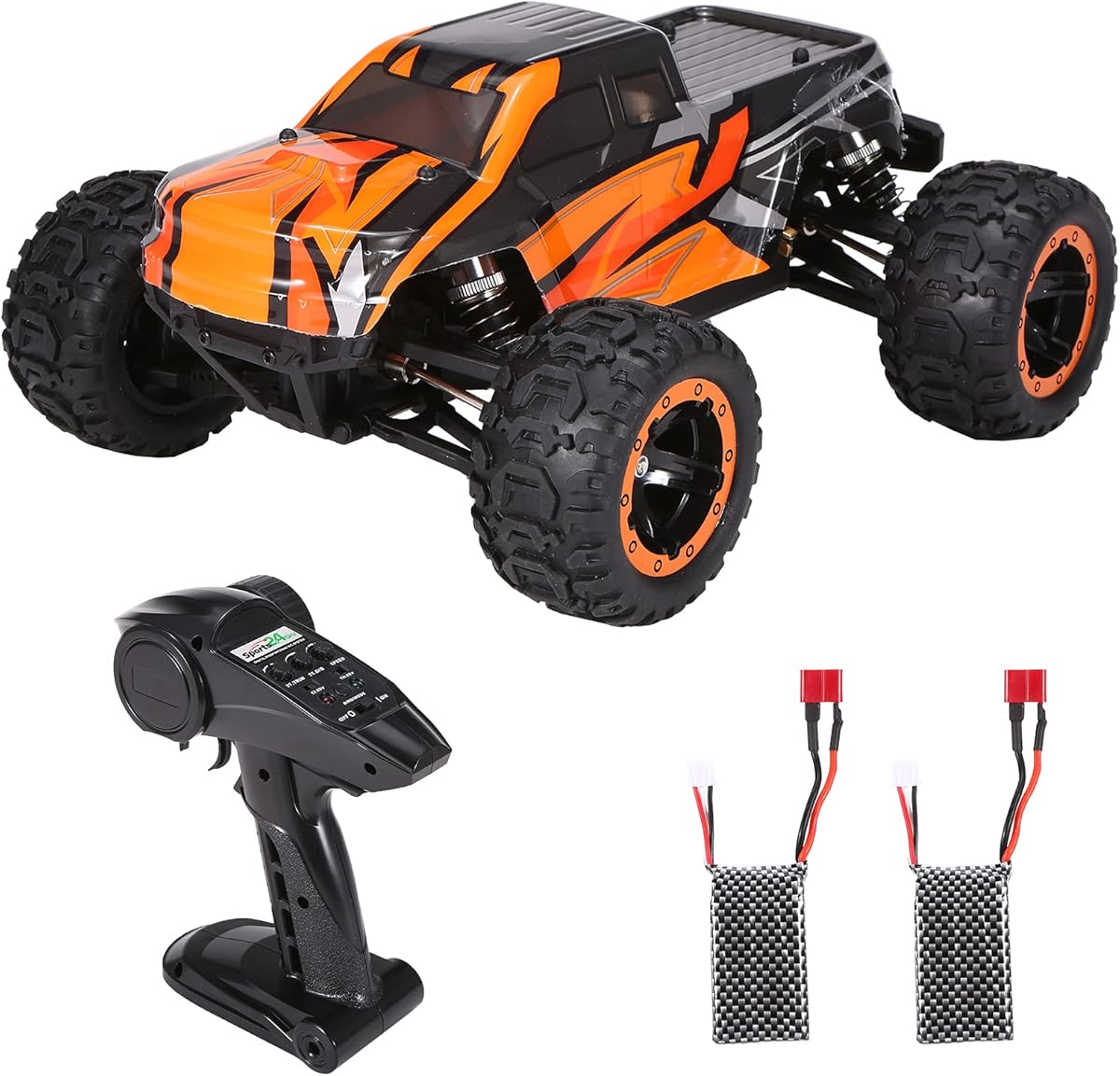 GoolRC 16889A Pro RC Cars, 1:16 Scale Remote Control Car, 4WD 45KM/H High Speed Brushless Motor RC Truck, 2.4GHz All Terrains Off-Road Electric Toy Vehicle with 2 Batteries for Kids and Adults