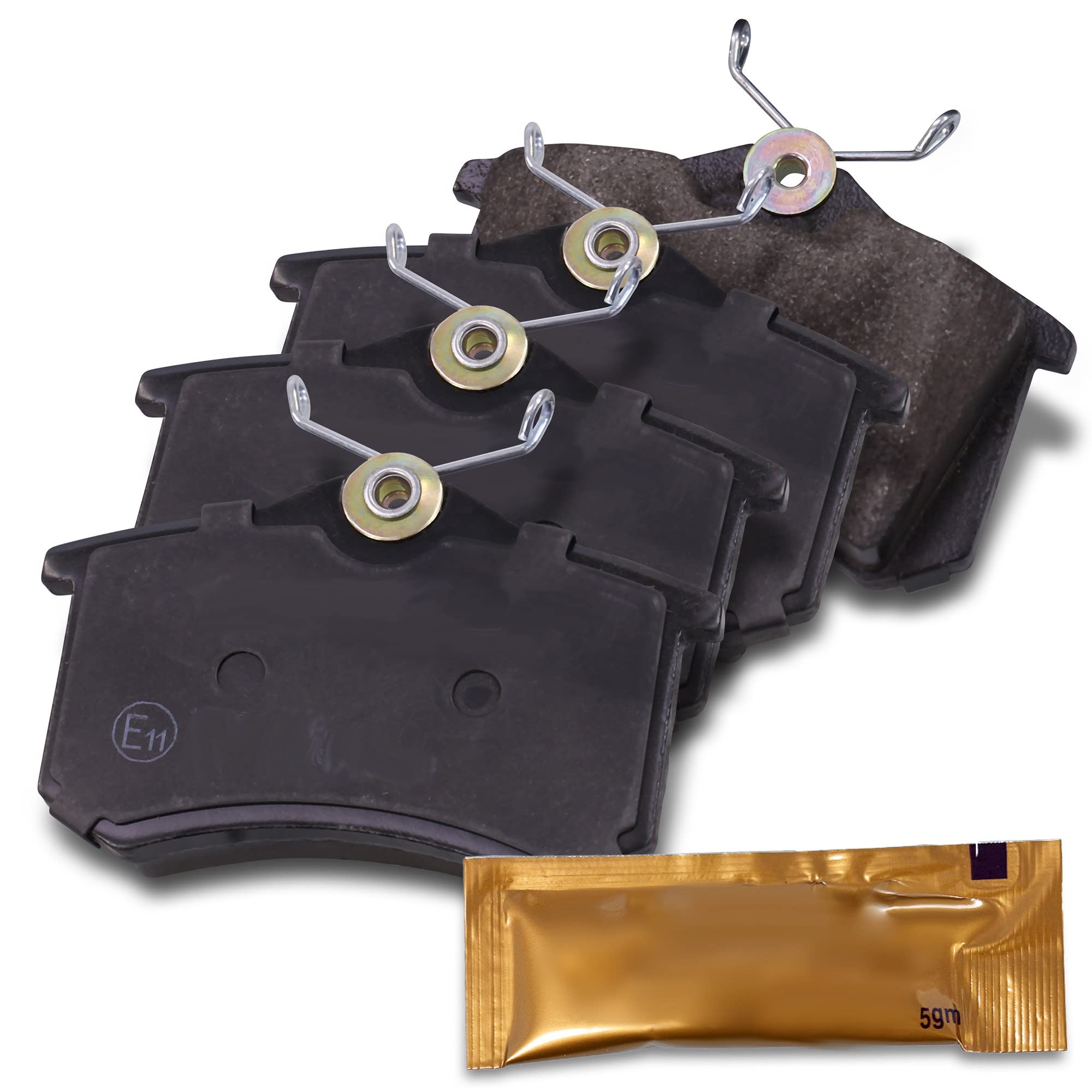 BESTPRICE Juego de frenos eje trasero incl. discos de freno ¯ 249 mm llenos + pastillas + cojinete de rueda y anillo ABS compatible con CITROèN C4 Coupe (LA),C4 I (LC),PEUGEOT 307 (3A/C)(3E)(3B)(3H)