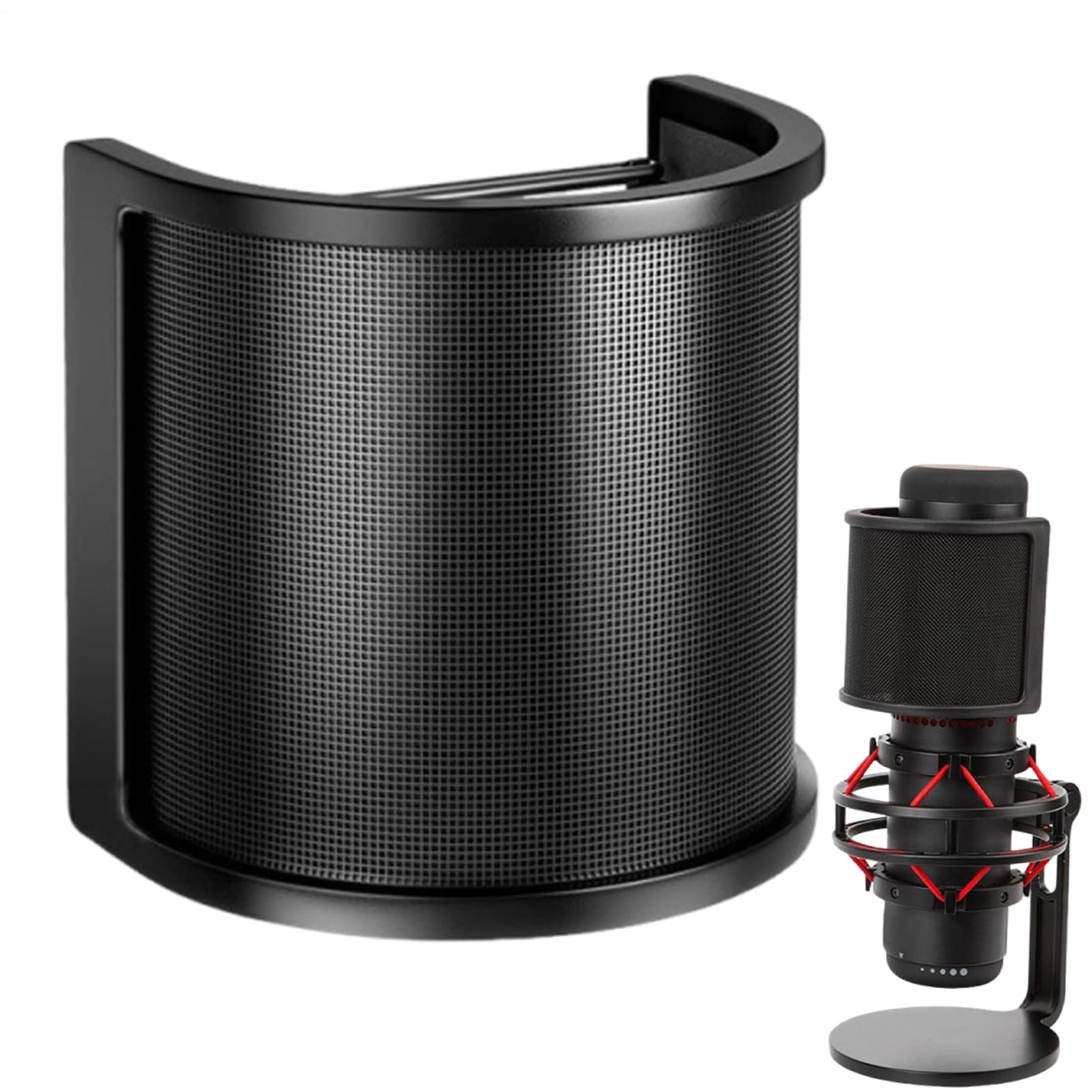 Filtro Per Microfono Filtro Metallico Per Microfono | Copertura Antirumore Doppio Strato Con Scudo Protettivo Per Registrazione Live Streaming Podcast Studio Musicale Karaoke