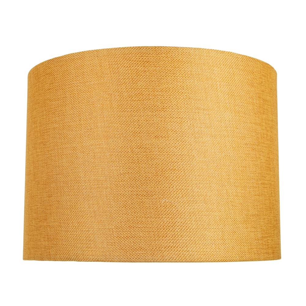 Contemporary and Sleek 12 Inch Rustic Orange Linen Fabric Drum Lamp Shade 60w Maximum | 30cm Diameter | for Table Lamp or Pendant by Happy Homewares — view 29