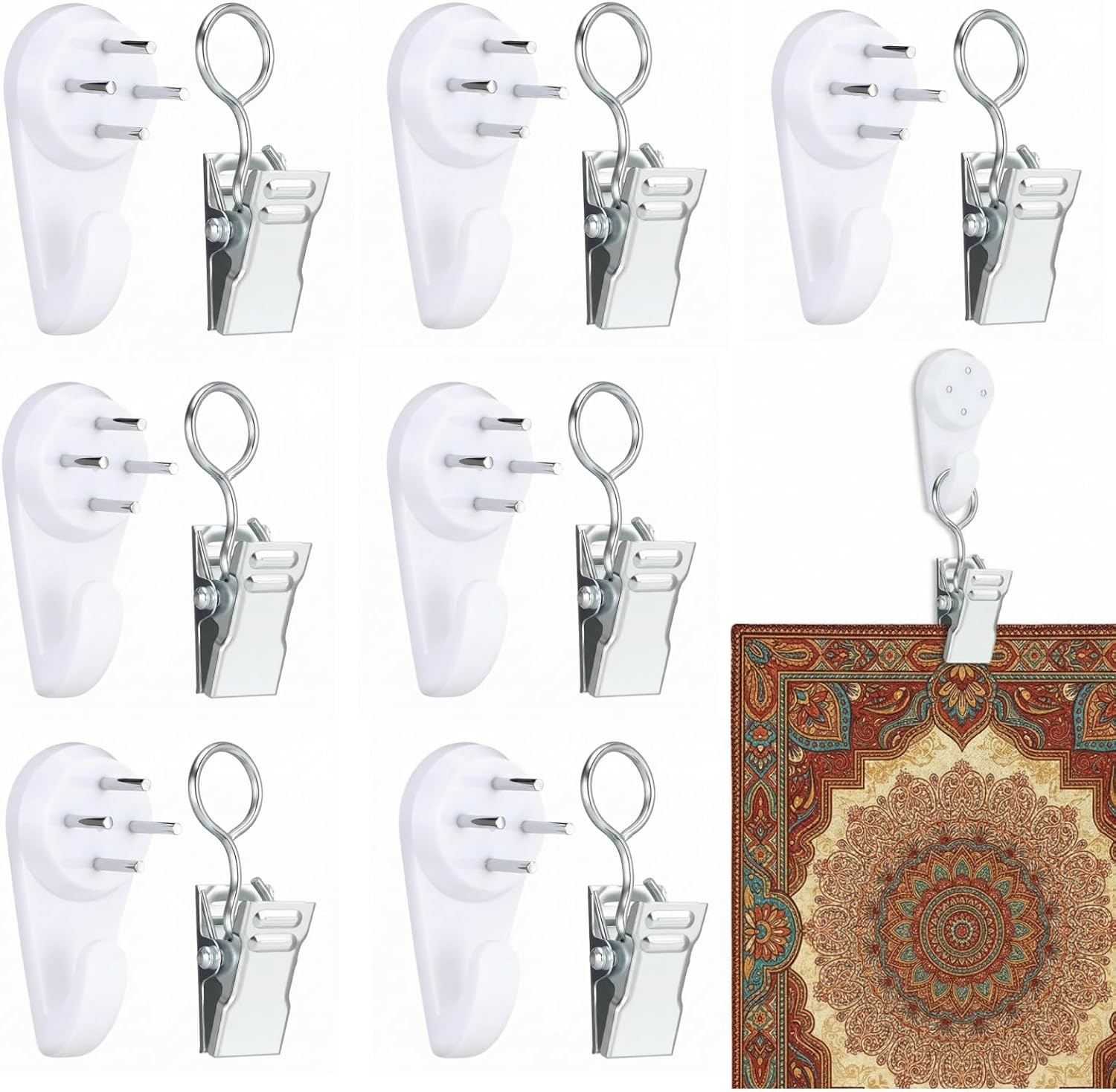 FLZHBFC 1.2 Inch Tapestry Hangers Wall Hanging, Quilt Hanger for Wall for Display, for Hangings Rugs Tapestry Carpets Display 28PCS