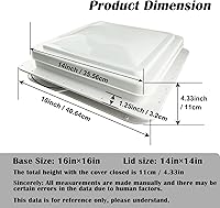 Vista 3 de Cubierta de ventilación de techo para caravana de 14 pulgadas, color blanco, universal, con ventilador de 12V para techo de caravana, aspas de 6