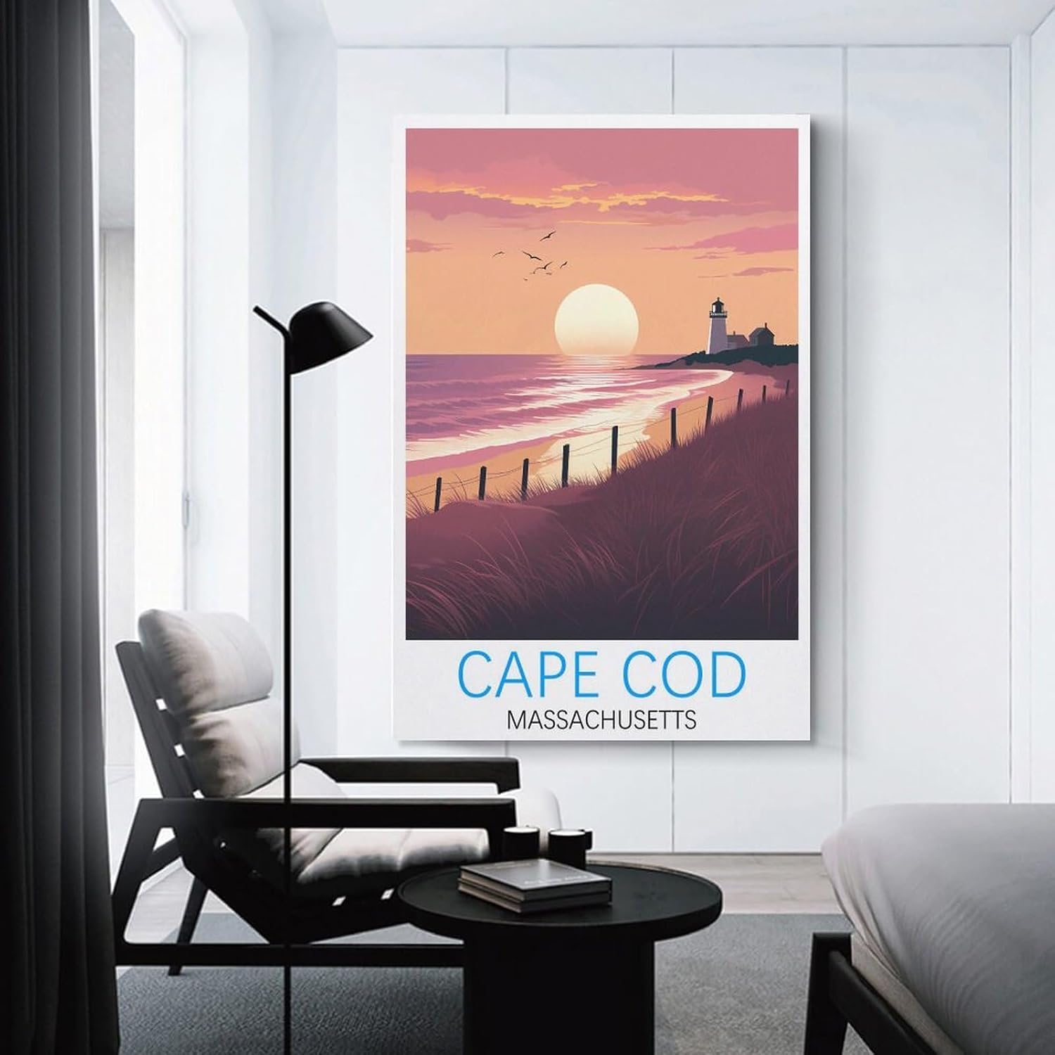 ORBANA Cape Cod Massachusetts Vintage Travel Poster 24x36inch(60x90cm) Canvas Print for Living Room, Bedroom, Dorm, Home, Office Wall Decoration image 3