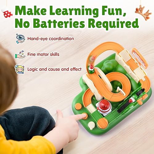 Miniatura 2 de Regalo de Navidad para niños de 3 años  Pista de carreras magnética para niños pequeños, juguetes educativos para nietos, juguetes Montessori para