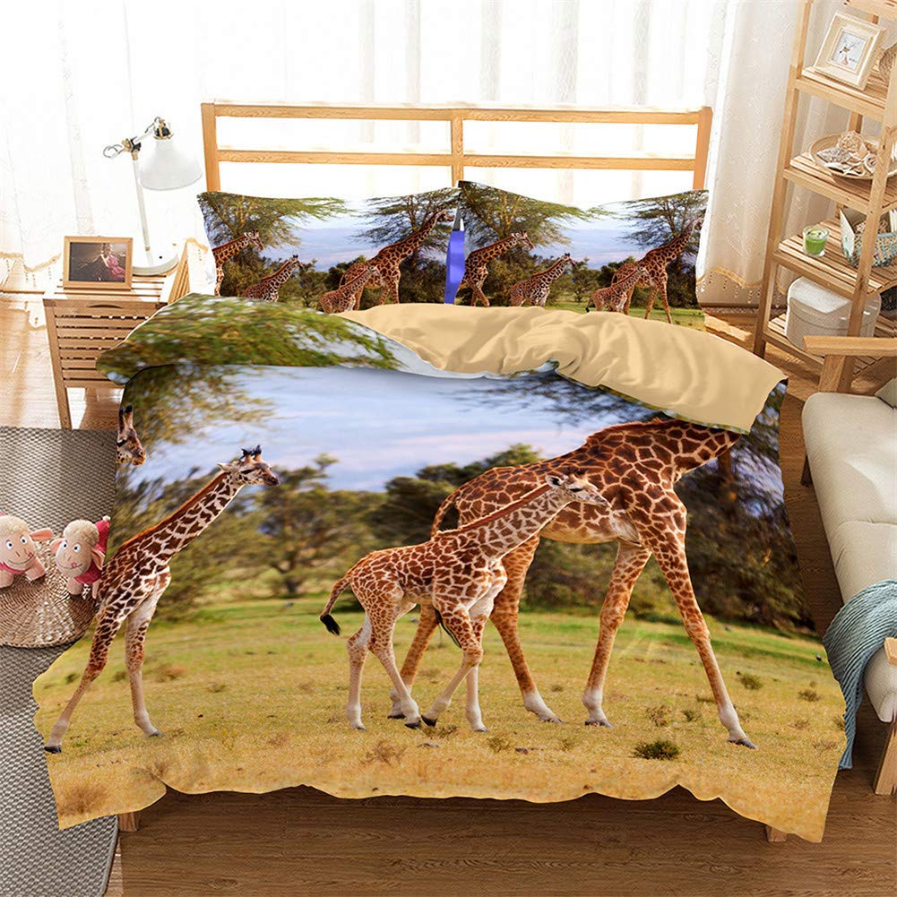 Ropa de cama de jirafa 3D para transformar su dormitorio en un oasis de naturaleza