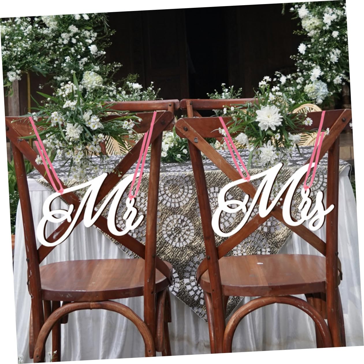 ABOOFAN 3 Sätze Stuhlschild-Auflistung Holzschild Hochzeitsempfang hochzeitsdeko dekoration Ornament Hochzeit Frau Schild Holz Hochzeitsfoto Anhänger