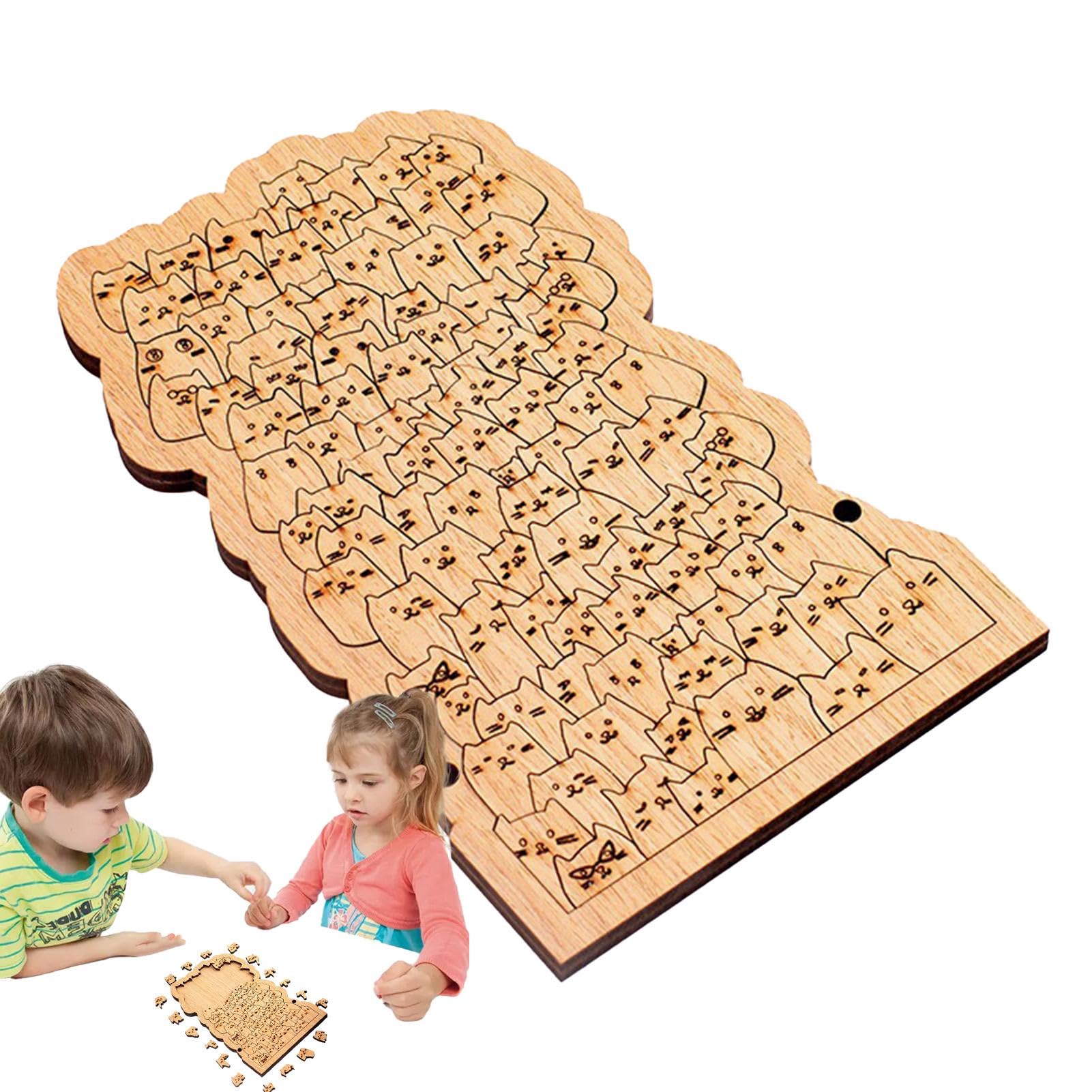 Amazon | Binlerceke 大人向けの木製猫パズル、百猫パズル, 100