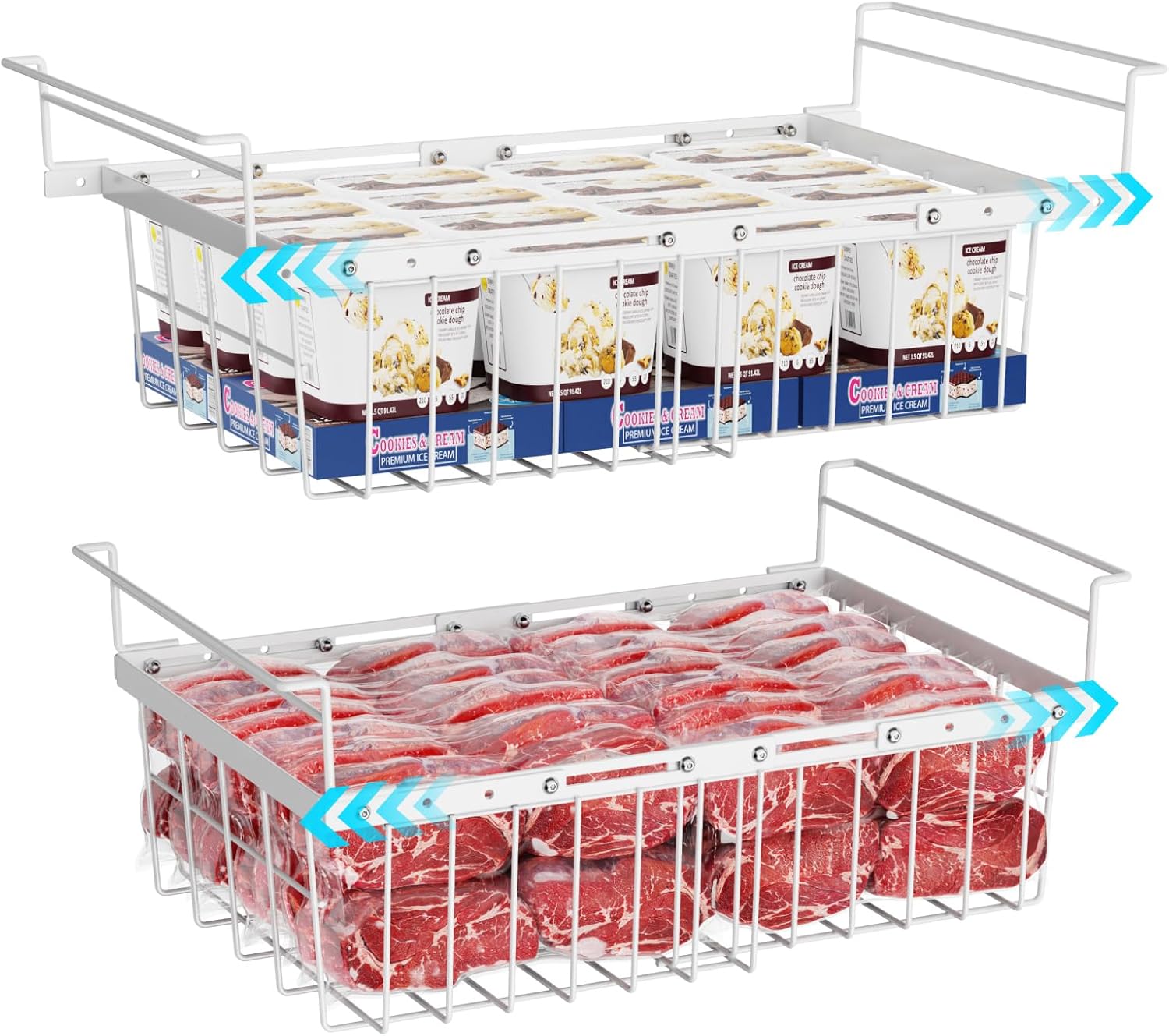 Amazon.com: iSPECLE Freezer Organizer Bins for 10 to 20 Cu.Ft, 2 Pack ...