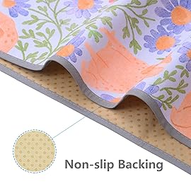 Splat Mat for Under High Chair/Arts/Crafts, Waterproof and Anti-Slip Splash Mat Floor Protector, Washable Highchair Floor Mat, 51 Inch Reusable Messy Mat and Baby Feeding Table Cloth