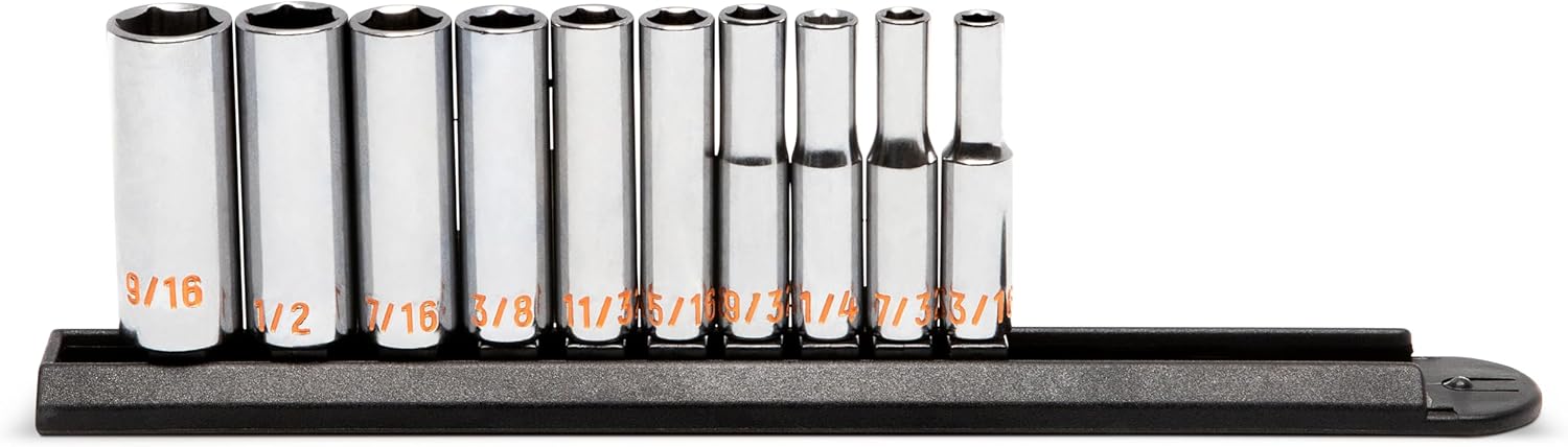 GEARWRENCH HIVIZ 14 Piece Deep Socket Set - 3/8in Drive | Metric | 6 Point | 80554H