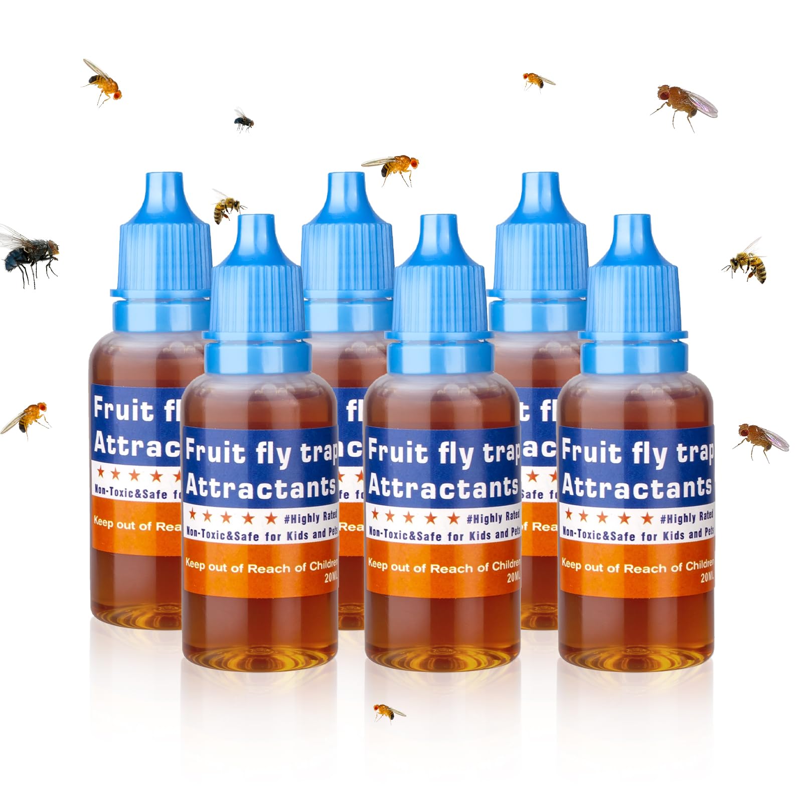 Fruit Fly Trap Refill Liquid, Gnat Killer&Fruit Fly Catcher Bait Refill,