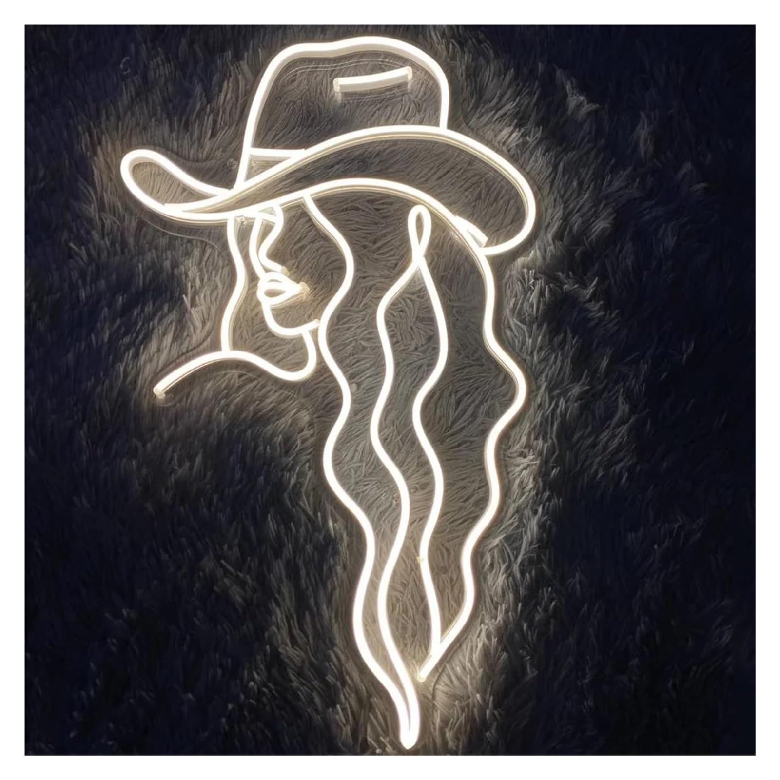 LEMST Signs Lamp Cowgirl Neon Sign Cowboy Woman Light Dimmable USB Powered for Bedroom Party Bar Wedding Birthday Wall Decoration 45cmx27.7cm