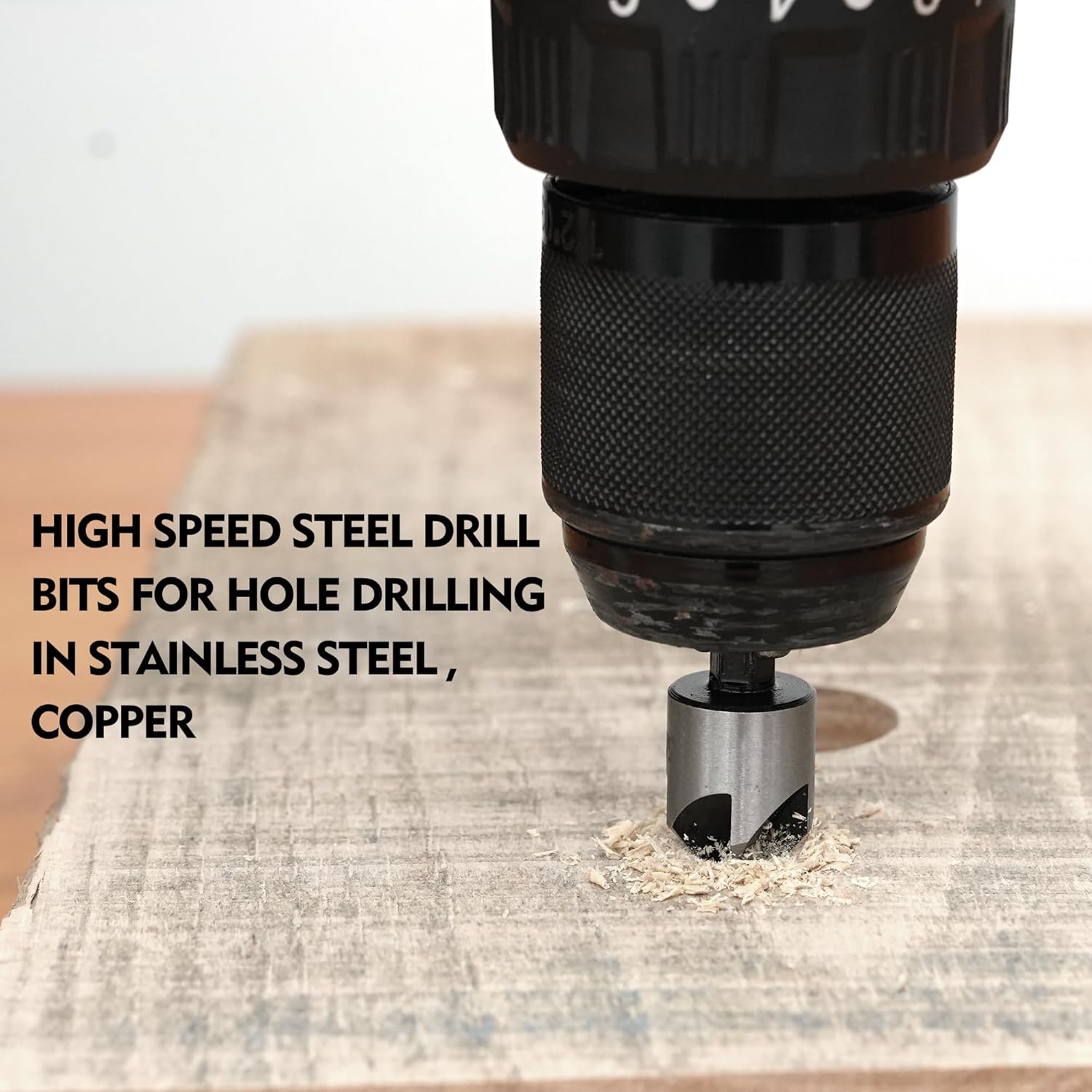 GMTOOLS 5PCS Countersink Drill Bit Set, High Speed Steel Countersink Bits, 82 Degree 5 Flute Pieces, 1/4 Inch Hex Shank, Fit for Sink Holes into Metals, Wood, Plywood, Plastic