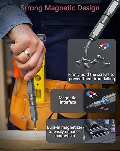Miniatura 4 de LOFICOPER Juego de destornilladores de trinquete, juego de destornilladores magnéticos 42 en 1 con mango de trinquete, kit de herramientas de
