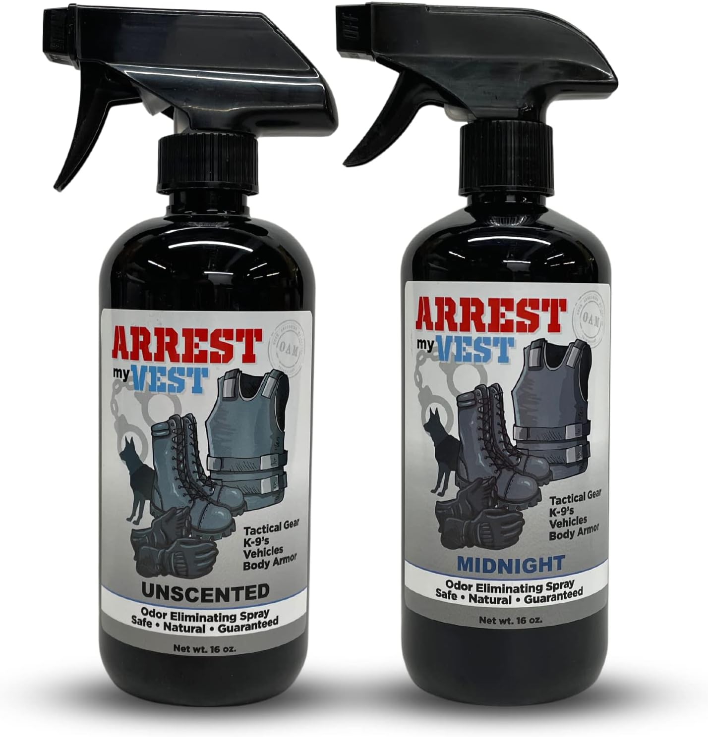 Arrest My Vest Odor Eliminating Spray for Body Armor, K9's