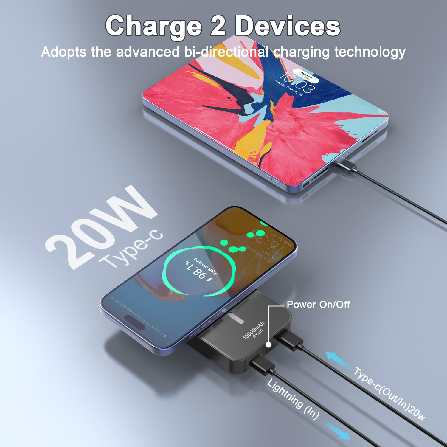 Black Friday Deals 2025 Kuulaa 10000mAh Magnetic Power Bank - Ultra Slim 0.41\" Magsafe Wireless Battery Pack Charger With Stand, 20W PD USB-C Output Fast Charging For IPhone 16/15/14/13/12 & Android
