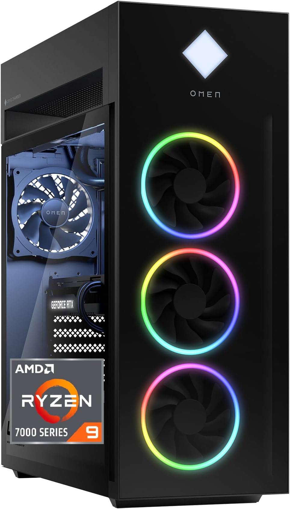 Amazon.com: HP OMEN 45L Gaming Desktop, AMD Ryzen 9 7900X, 64 GB RAM, 2 ...
