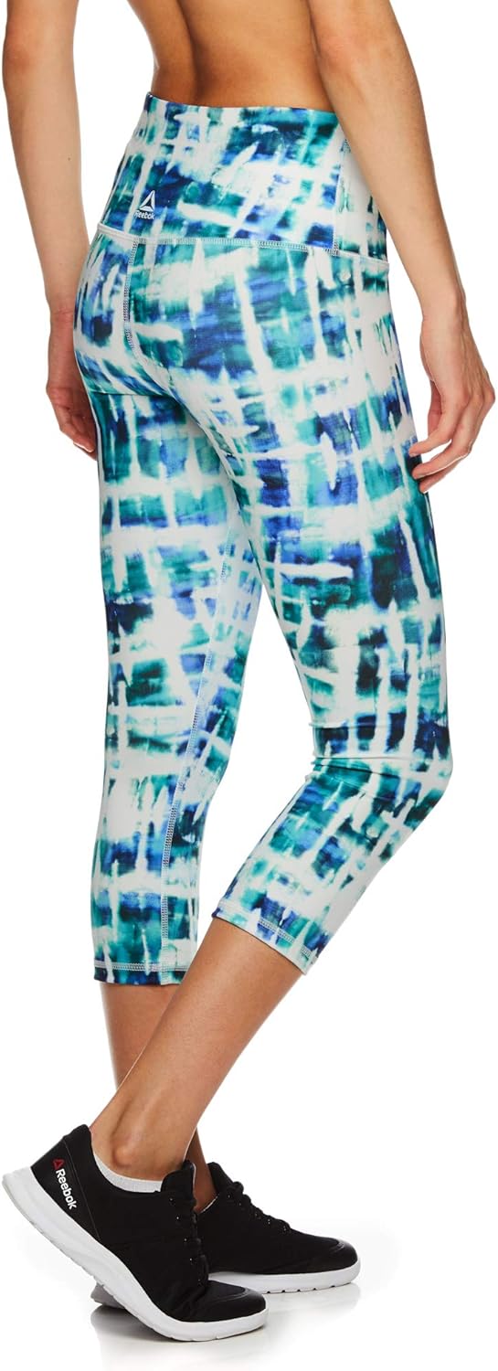 Reebok Womens Tye Dye Highrise Compression Athletic Pants - Image 3