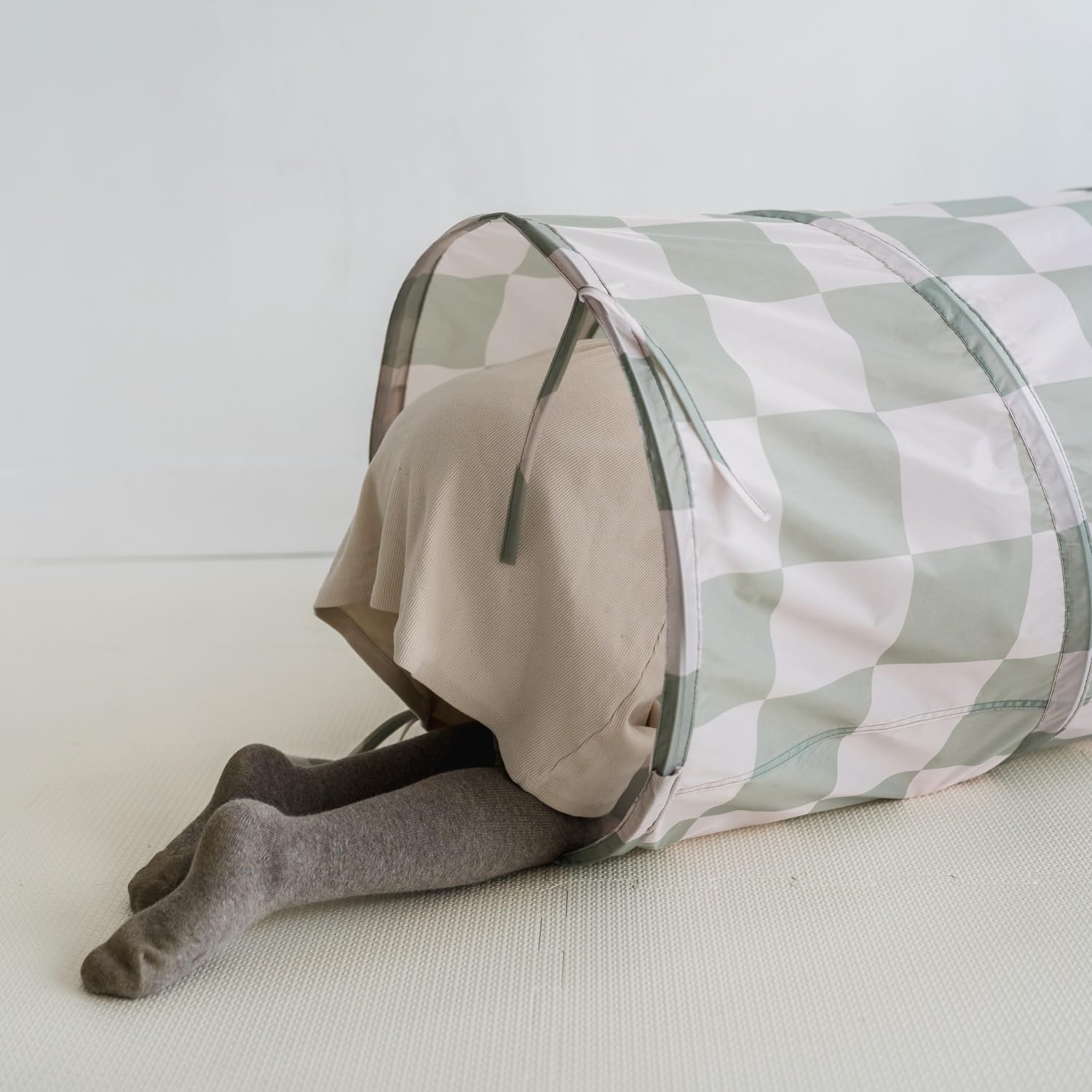 3 Sprouts Kids Play Tunnel, Recycled Fabric Pop Up Collapsible Tunnels, Crawling Foldable Tunnel for Toddler Child, Baby - Image 4