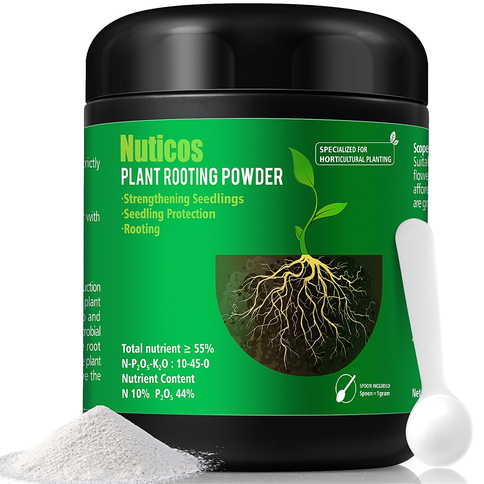 Rooting Powder (21.1 oz/600 g), Rooting Hormone for Plant Cuttings and Transplanting, Plant Starter and Transplanting Fertilizer, Ultra Concentrated - Yields 120 Gallons