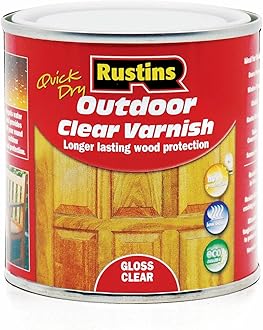 Rustins Quick Dry Outdoor Clear Varnish 250ml Gloss