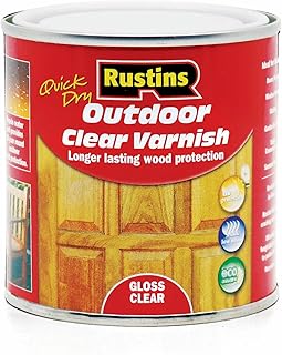Rustins EAVG250 250ml Outdoor Varnish Gloss - Clear