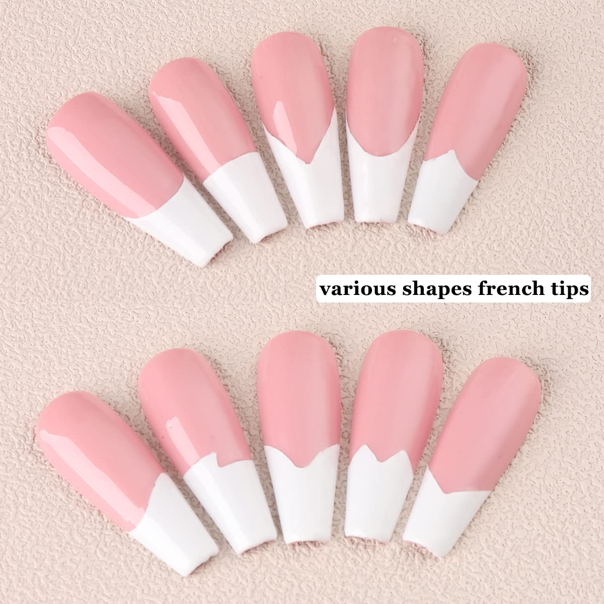 Fcozpjk French Tip Nail Stickers 6 Sheets Self-Adhesive Nails Sticker French... thumbnail 4