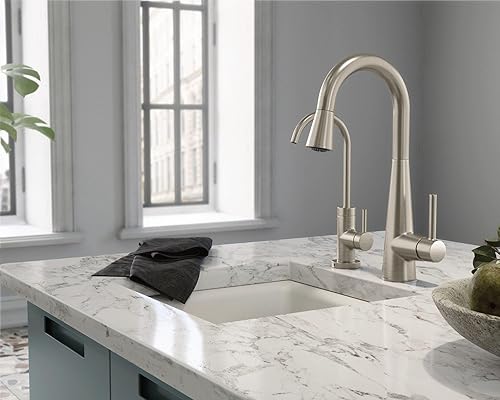 Miniatura 2 de Moen, K-S5530BLS, grifo para bebidas moderno con sistema de filtración opcional (se vende por separado), inoxidable, color negro, S5530SRS