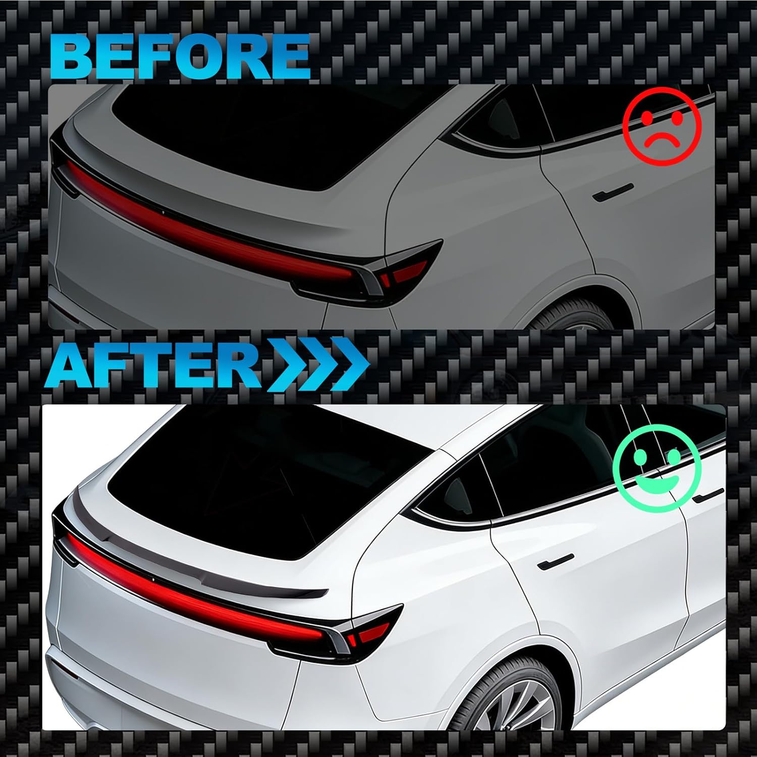 Dermon Rear Spoiler Trunk Wing for 2025 2026 Tesla Model Y Juniper V-Style Rear Duckbill Trunk Lip Wing No-Drill Installation Exterior Accessories ABS Material Glossy Black Aerodynamic Upgrade