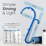 LiBa Back, Neck and Foot Massager for Trigger Point Massager Tool and Self Massage Hook Cane Therapy, Back Scratcher, Blue— Gift for Men and Women, White Elephant Gifts, Stocking Stuffers
