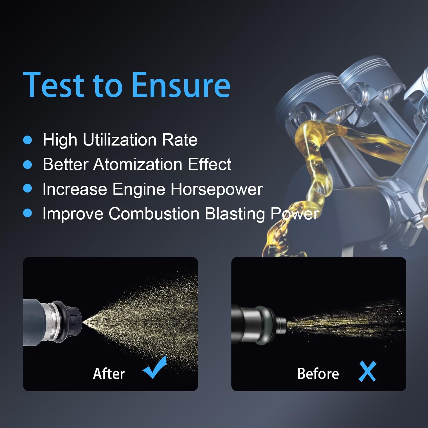 ENA 12 Holes Fuel Injectors Compatible with Nissan Altima Sentra 2.5L L4 2002 2003 2004 2005 2006 Replacement for FJ468 1955004390 195500-4390 16600-8J010 2970035 84212296 Set of 4