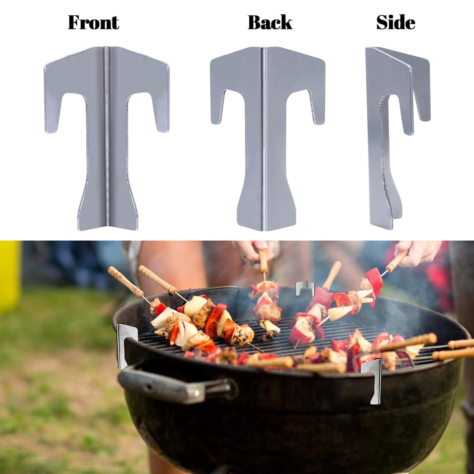 Universal Edelstahl Grillplatten Abstandshalter Set - 4 Stück Für Feuertonnen & Grills