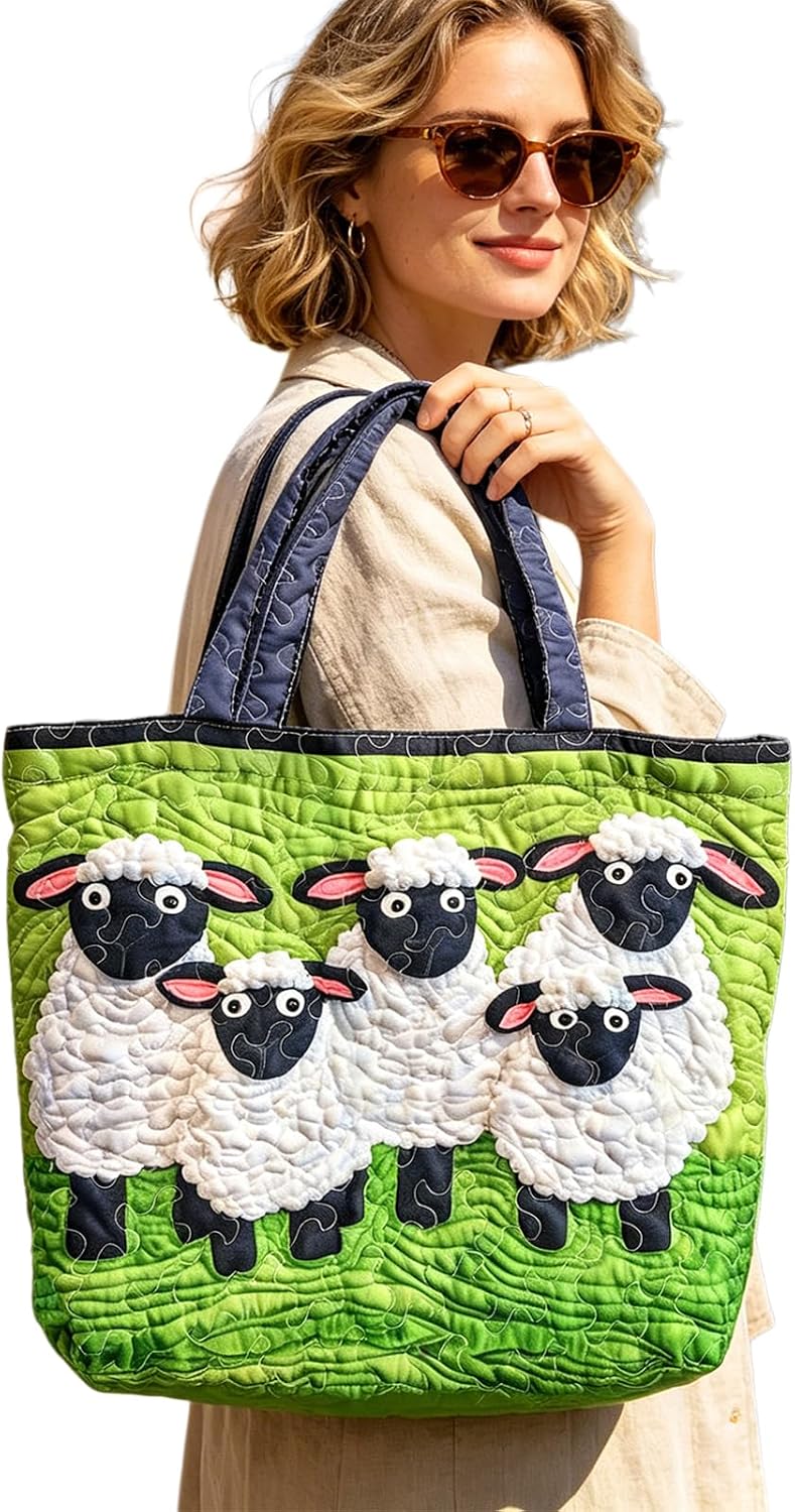 Сумки Sheep Heaven стеганая сумка через плечо сумки большой вместимости Сумка для болельщиков из прочного полиэстера с регулируемым ремнем для удобства