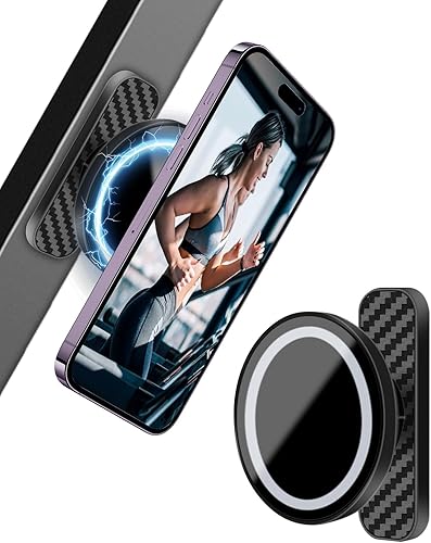 Soporte magnético para teléfono para gimnasio de coche 360 grados, soporte magnético ajustable para teléfono compatible con iPhone 16 Pro Max 15 14