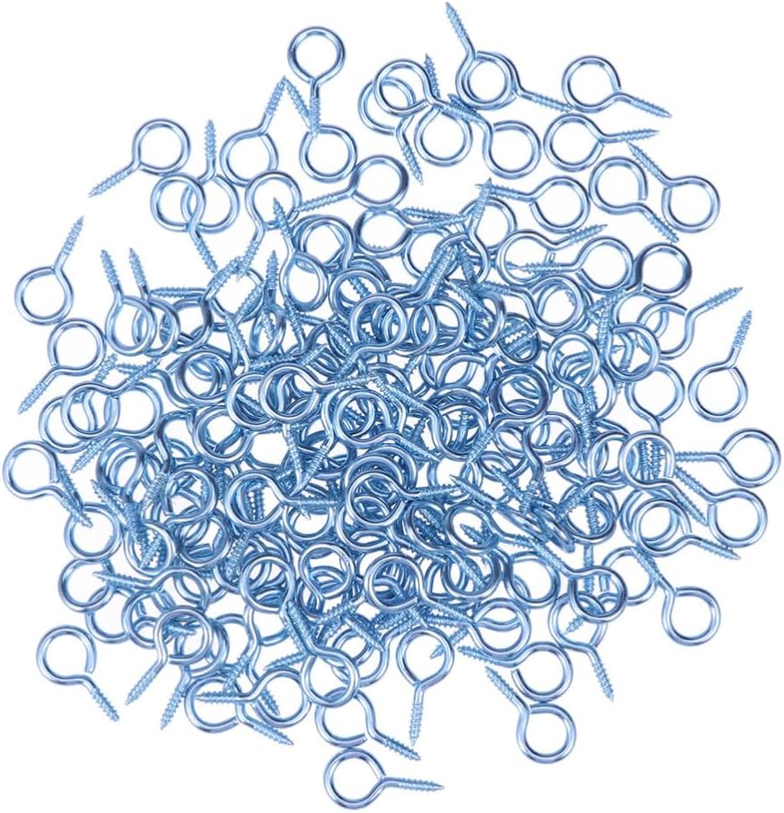 Screw Eye Pins Metal Silver 300pcs for Jewelry Making