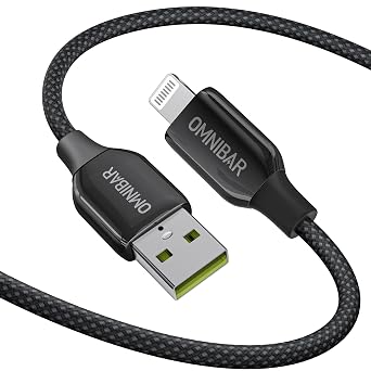 Woven USB A to Lightning Cable 6FT, Apple MFi Certified iPhone Cord
