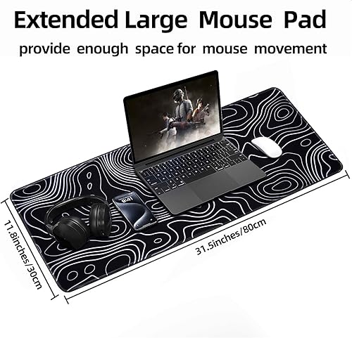 Miniatura 2 de Alfombrilla de mouse grande para escritorio, alfombrilla de mouse grande para juegos, 31.5 x 11.8 pulgadas, alfombrilla de mouse para juegos,