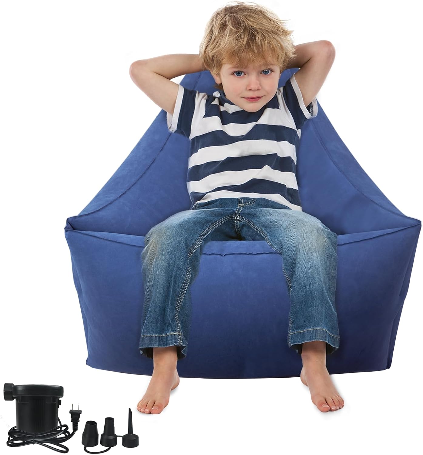 Sensory Chair for Kids, Inflatable Peapod Sensory Chair for Children with Autism - 330Lbs High Weight Capacity, Indoor ADHD Squeeze Hug Toy, Children with Autism, with Electric Air Pump