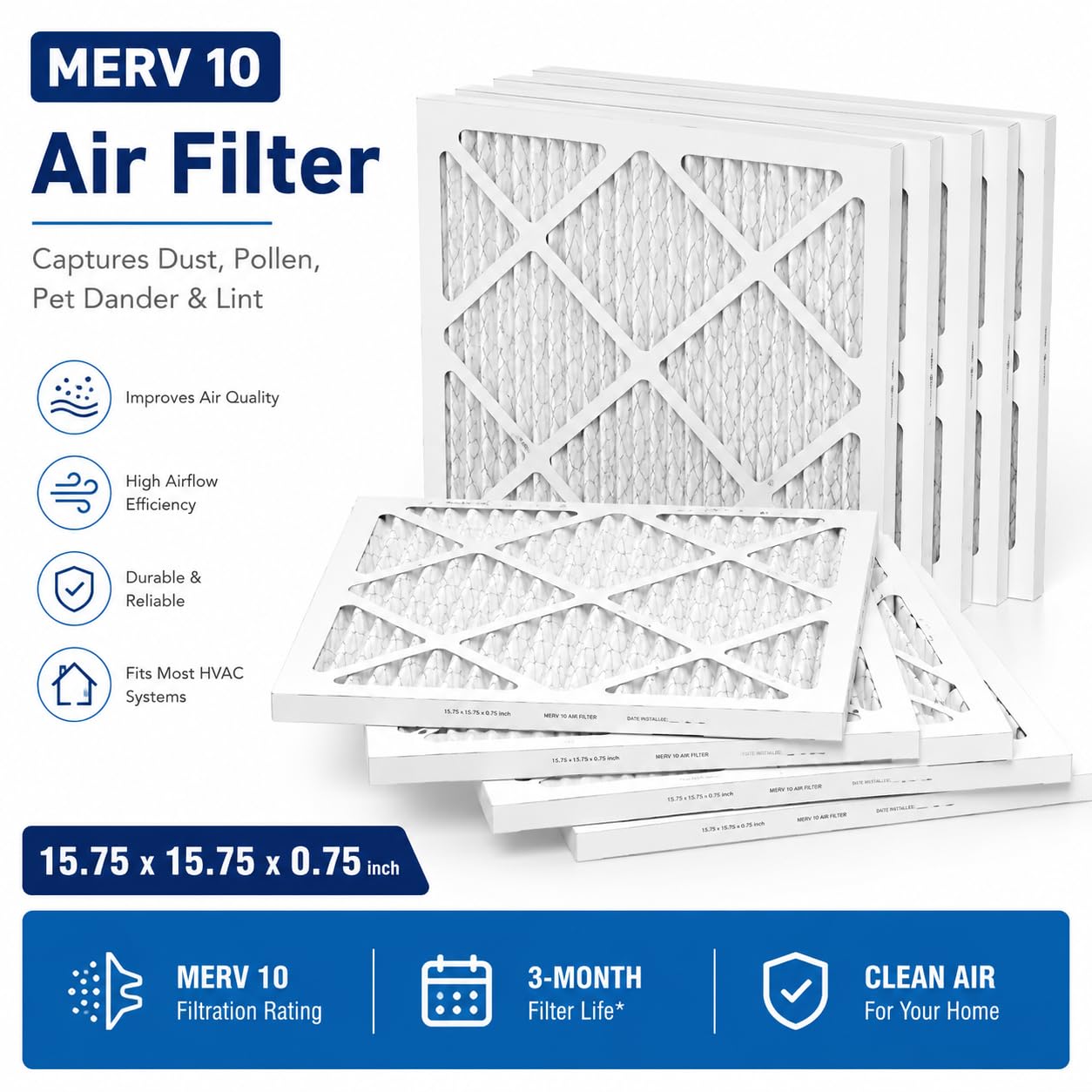10-Pack Pre-Filter Replacements for HEPA 500 Air Scrubber Enhanced Dust Capture Easy Installation Extends HEPA Filter Life product thumbnail 5