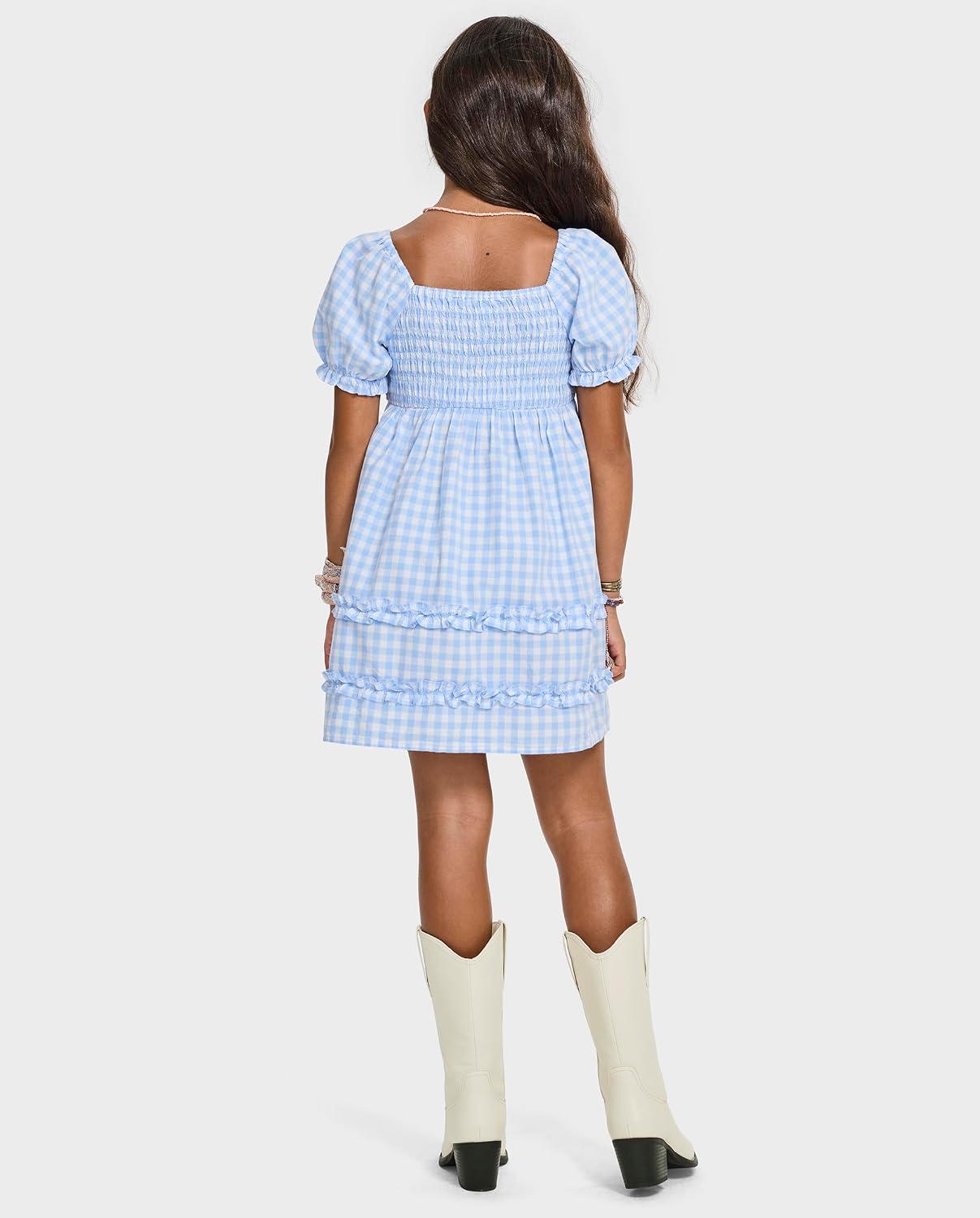 The Children's Place girls Floral Smocked Babydoll Dress