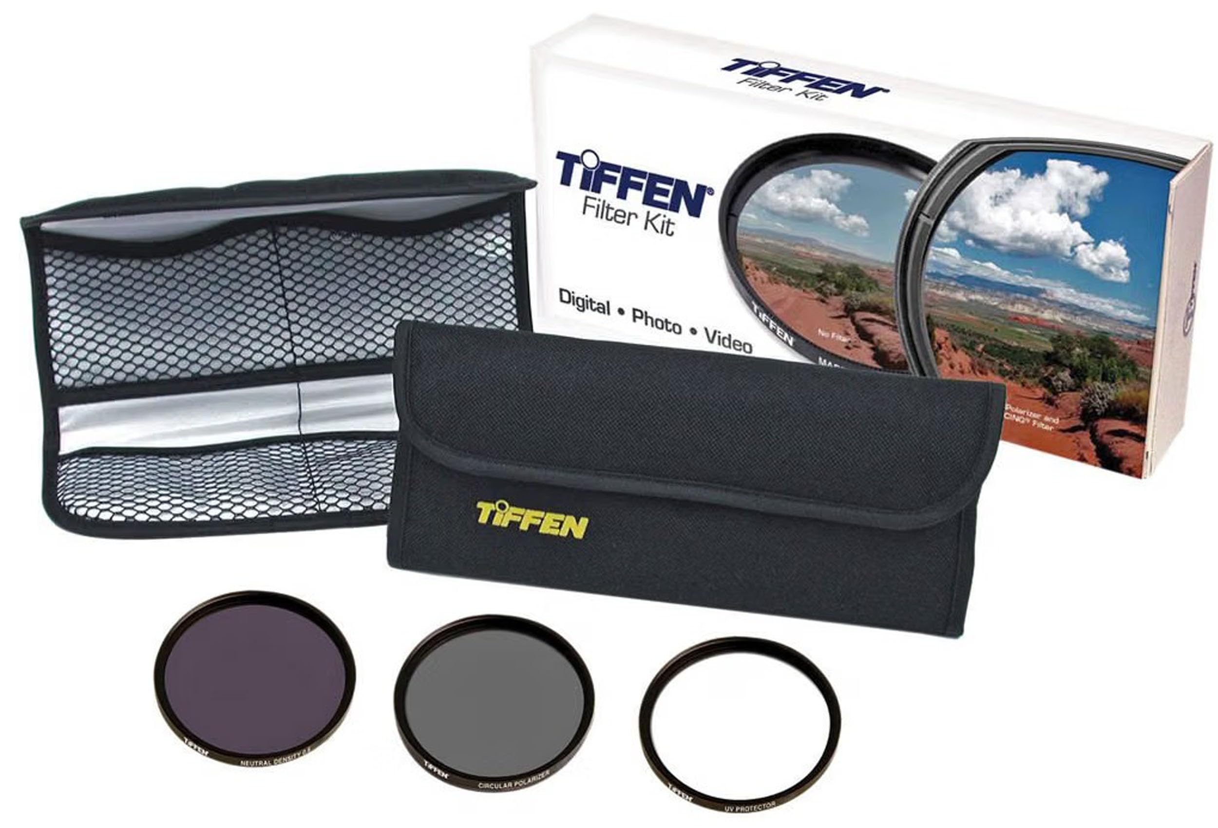 Tiffen 77DIGEK3 Digital Essentials zestaw filtrów o neutralnej gęstości do filtra 77 mm