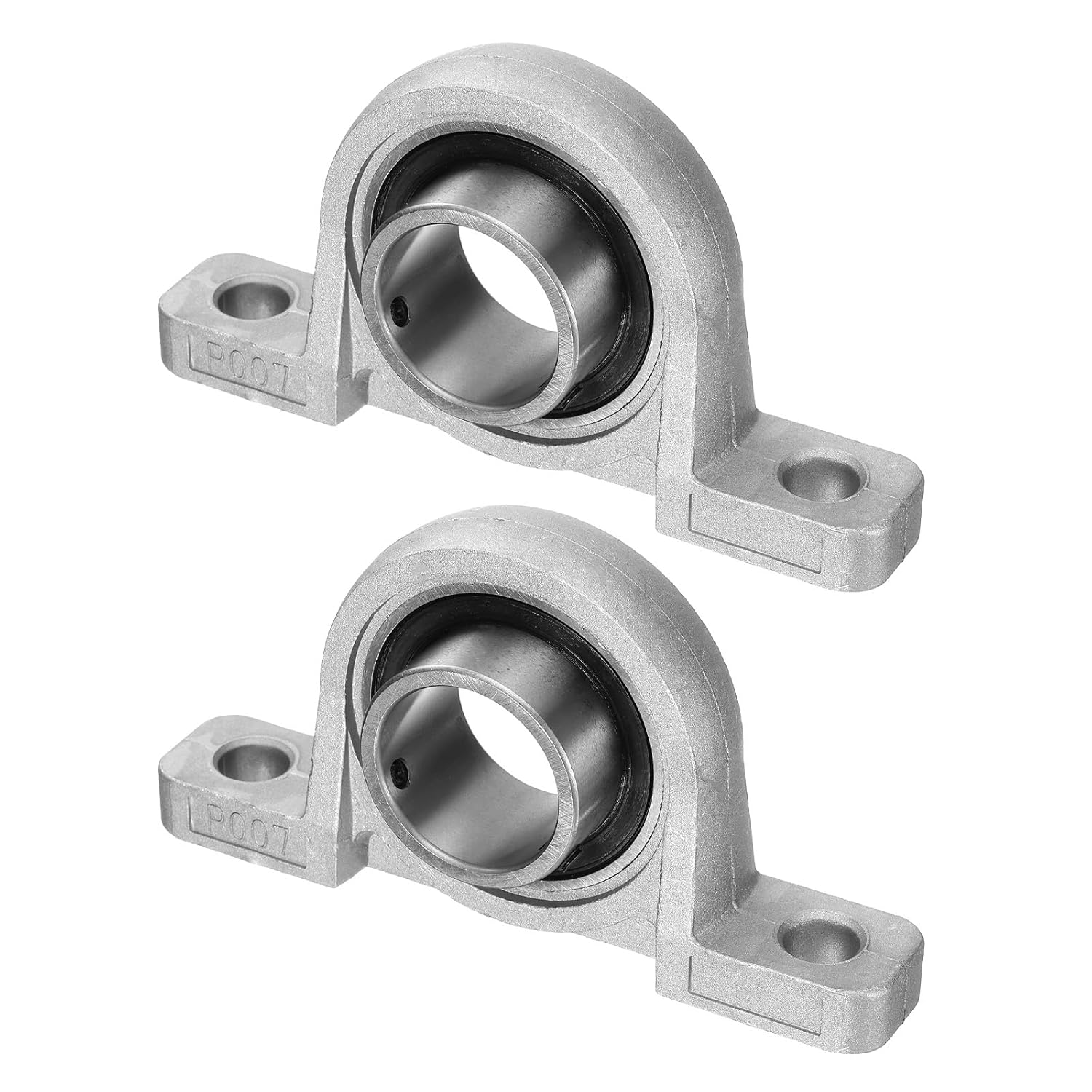uxcell 2pcs KP007 Pillow Block Bearings 8mm Bore Bearing Units Zinc Alloy Flange Mounted Bearing Housing, P6(ABEC3)