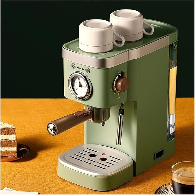 Cafetera Automática Espresso con Espumador de Leche y Estilo Retro miniatura 2