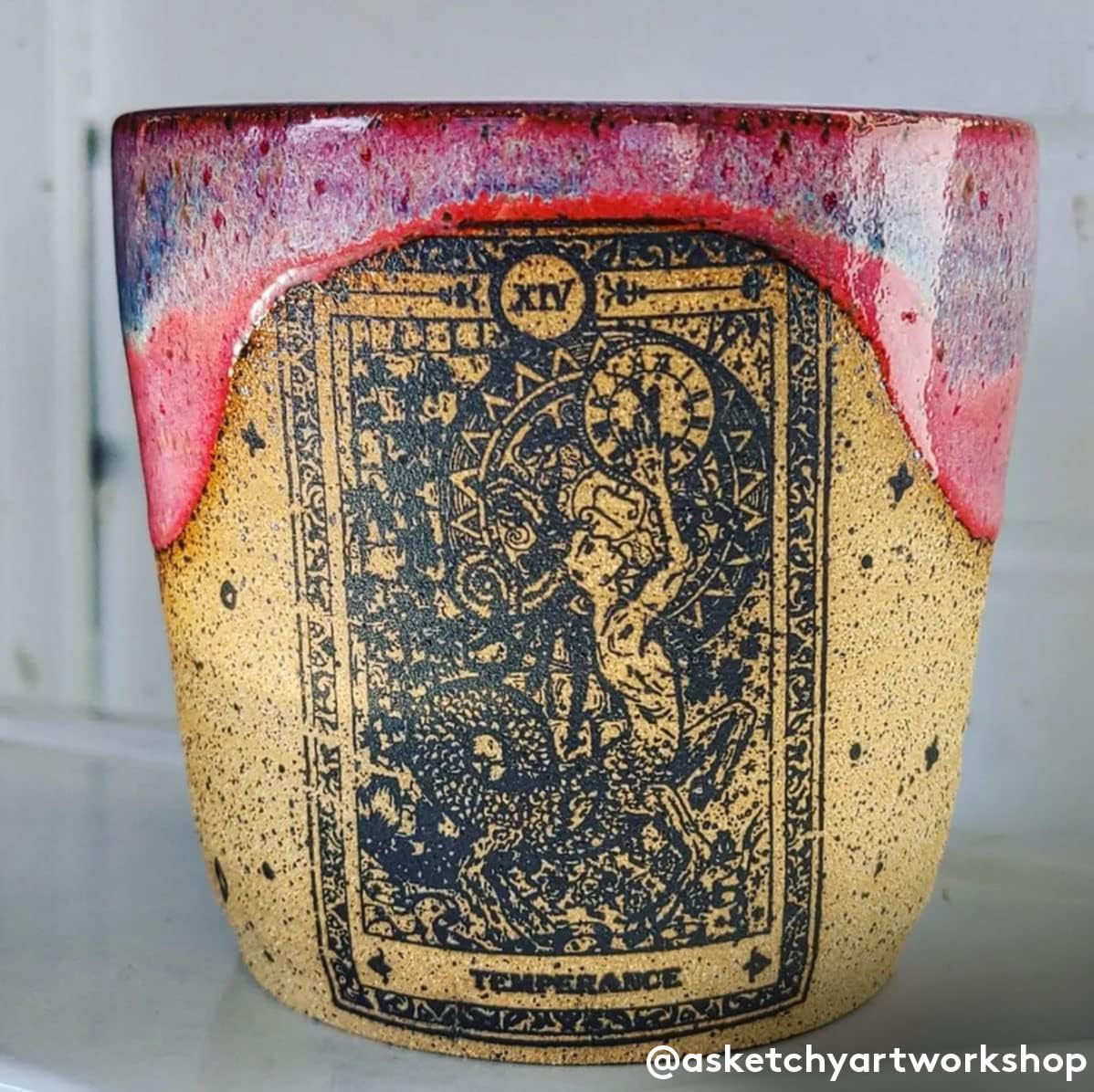 Ceramic Decals, Underglaze Transfer - Tarot Cards (Black)