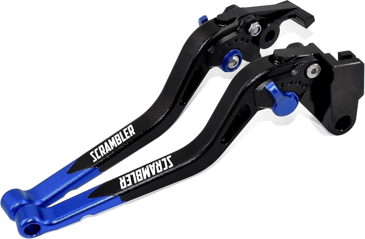 Long Size Brake Lever Clutch Lever for Ducati Scrambler 800 Icon 2015-2018, CNC Aluminum Alloy Made (Blue)