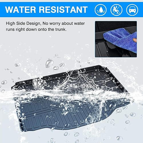 Vista 110 de Powerty Alfombrilla de maletero para Honda Pilot 2016-2021 2022, alfombrillas de carga TPE para todo tipo de clima, forro de carga para asiento