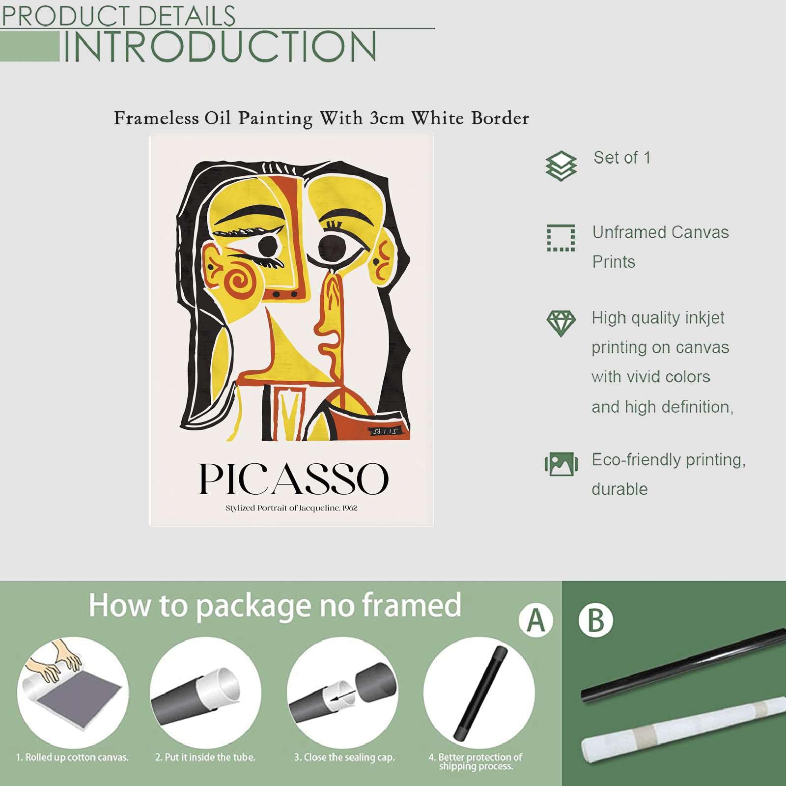 Amazon.com: SFXLUCART Poster Wall Art Print Pablo Picasso Color