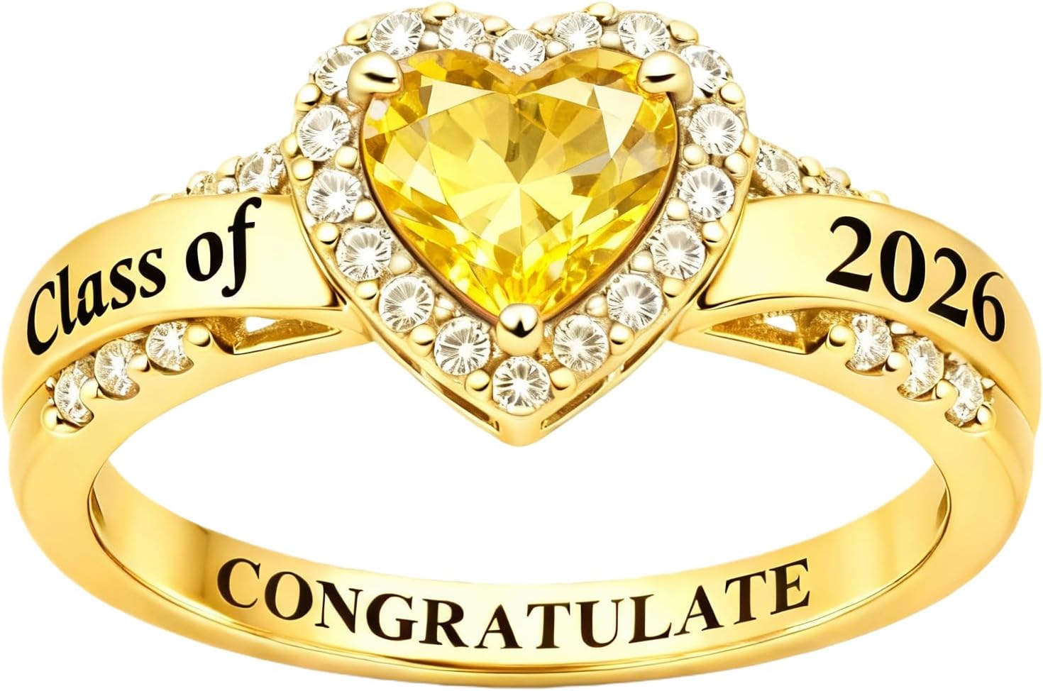 Class Rings for Women High School, 925 Sterling Silver Personalized Custom Ring, College Senior Ring for Women 2026, Birthstone Women's Class Rings Personalized Jewelry